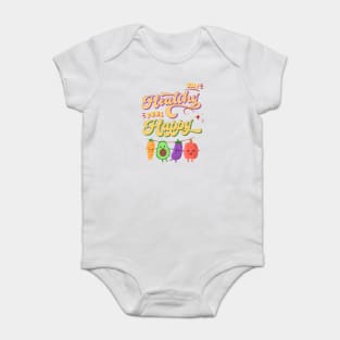 Eat Healthy feel Happy Baby Bodysuit